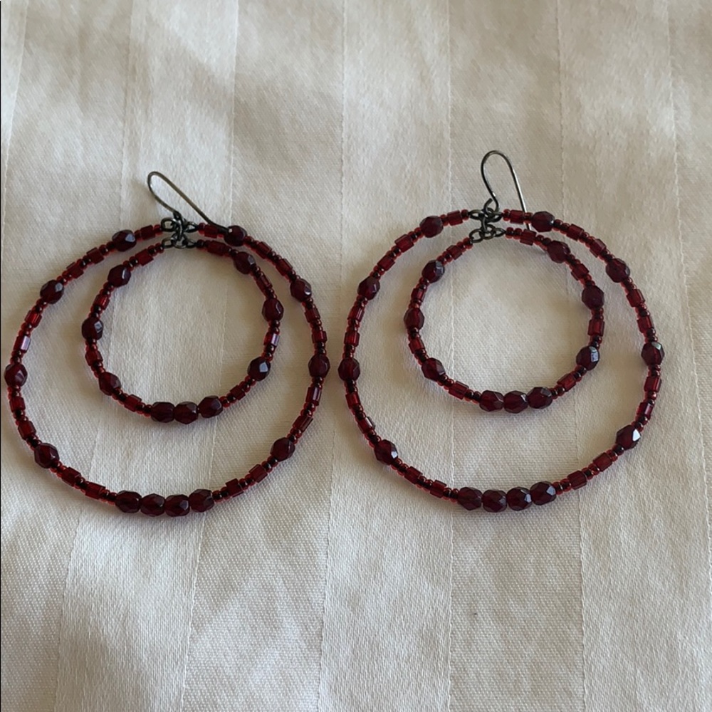 Beaded Hoop Earrings